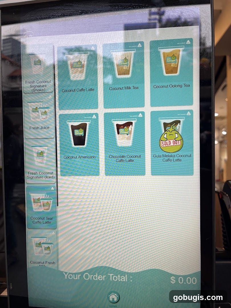 Mr Coconut Menu