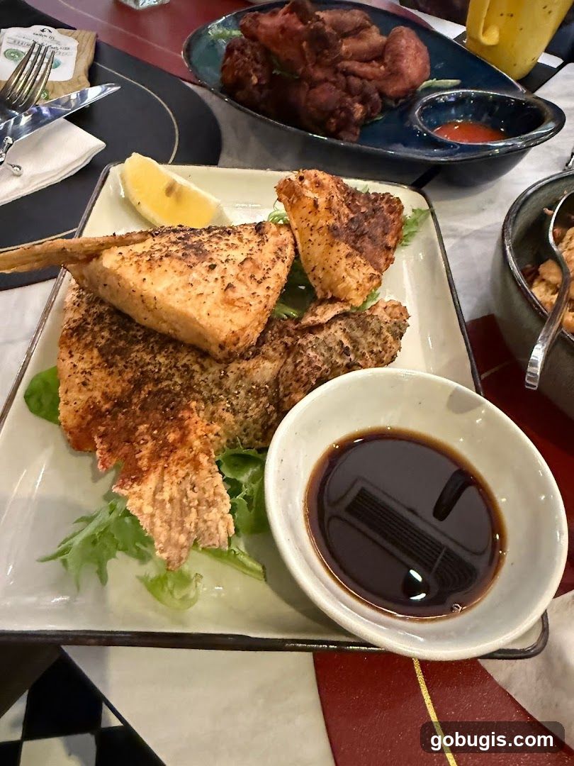Seared Salmon and Fried Chicken