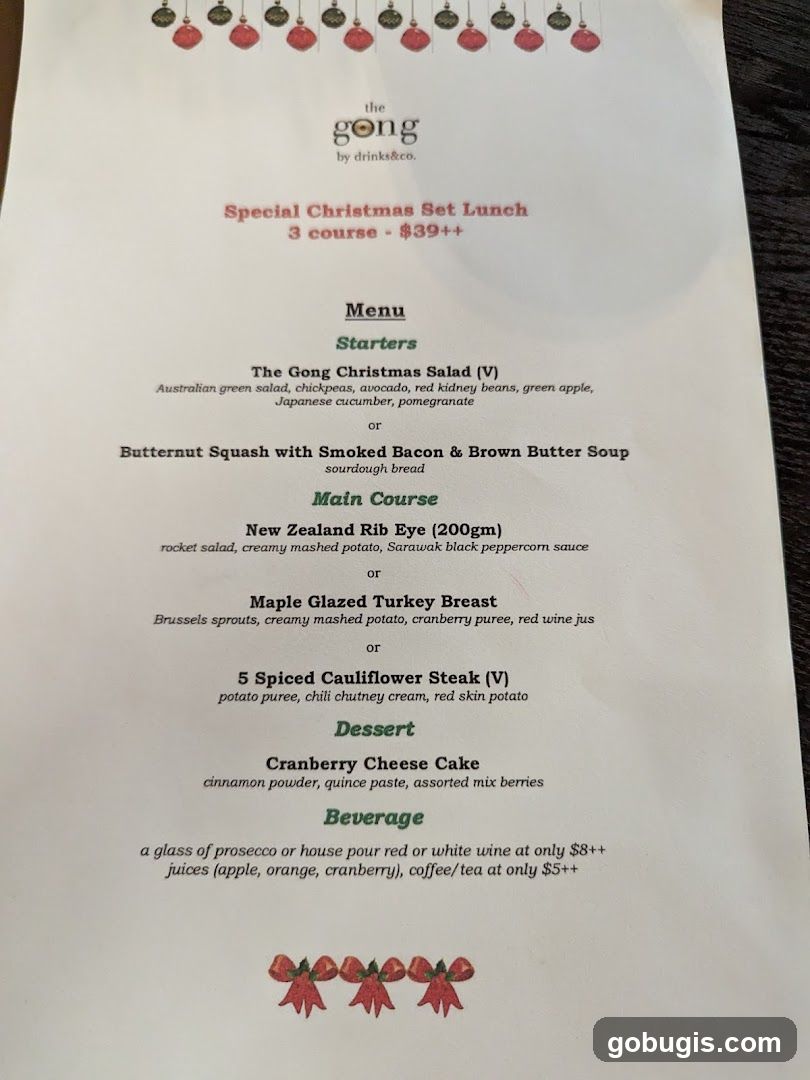 Special Christmas Set Lunch
