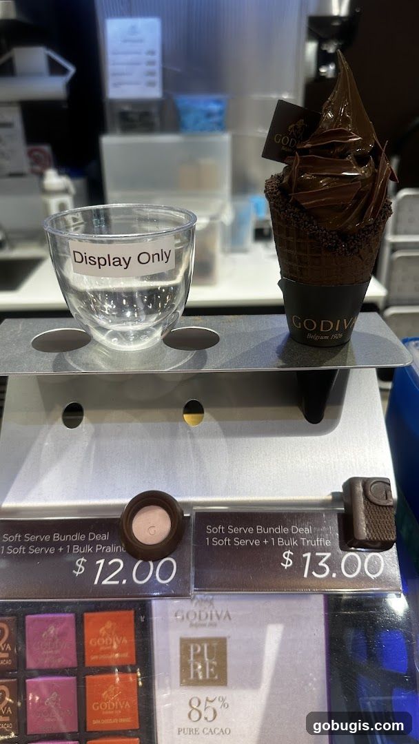 Godiva Soft Serve and Chocolate Display