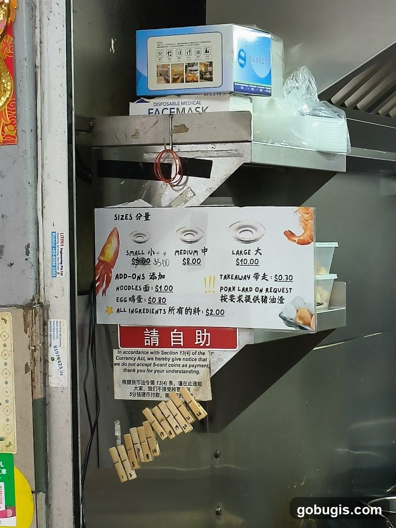 Menu and Supplies