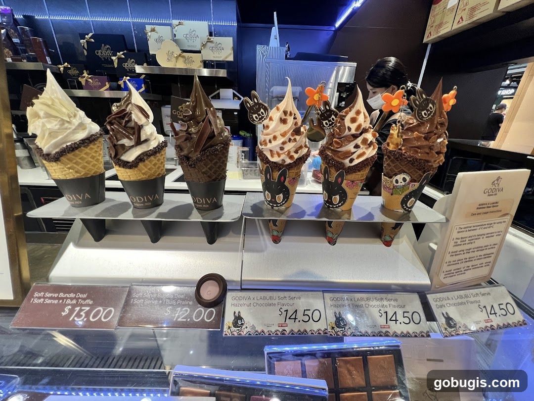 Godiva Ice Cream Display