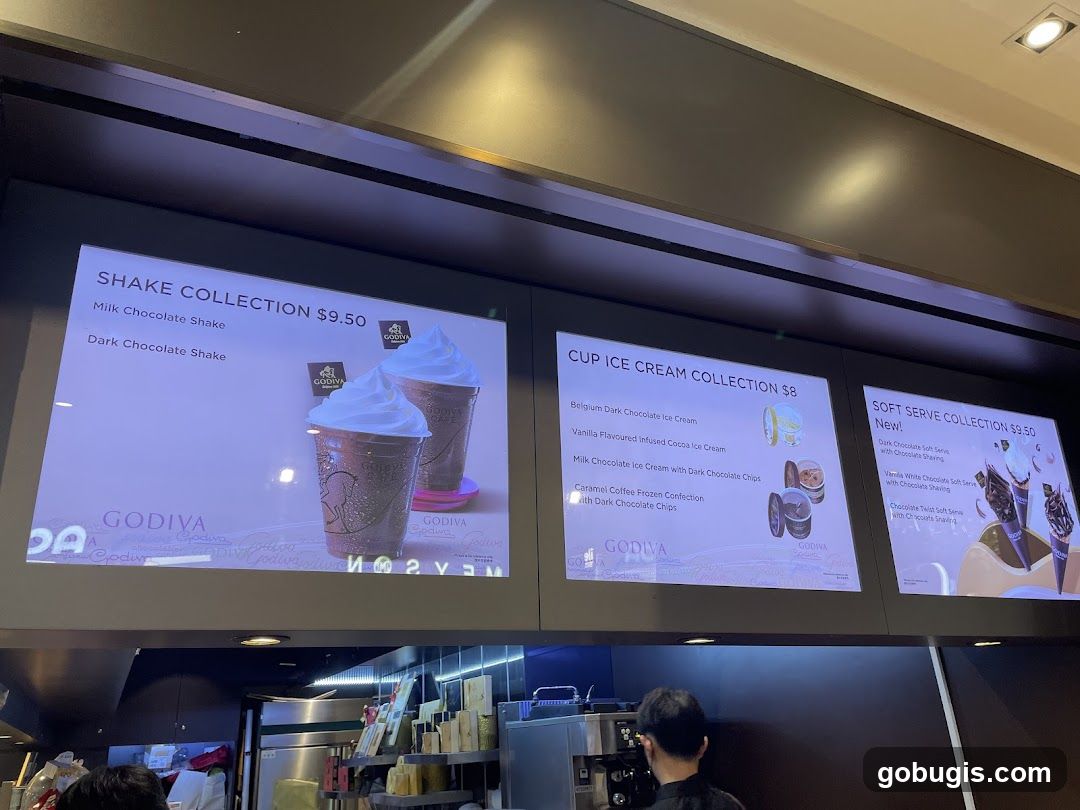 Godiva Menu
