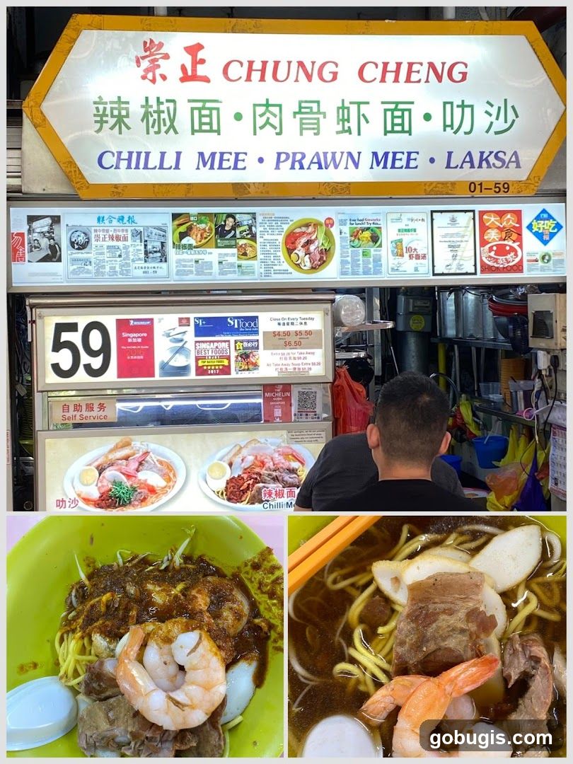Chung Cheng Chilli Mee, Prawn Mee, Laksa