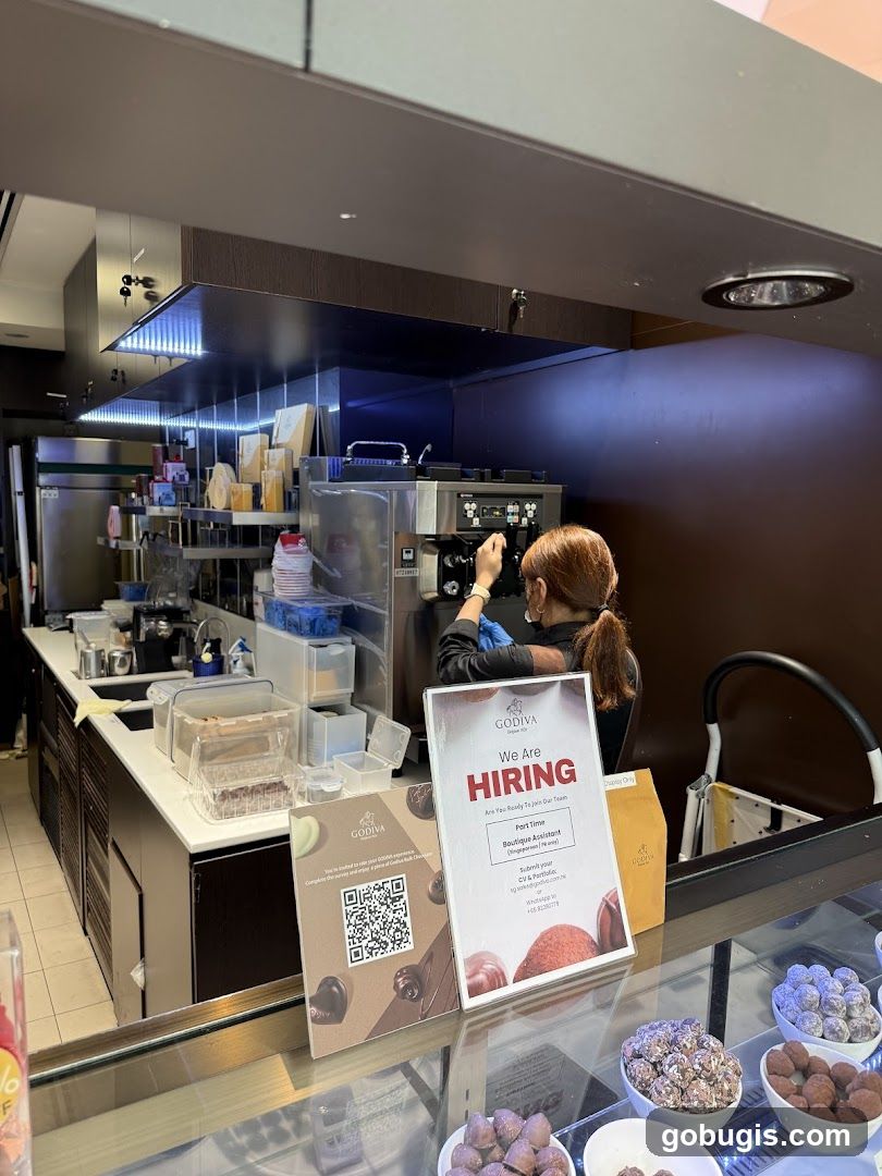 Godiva Hiring Sign