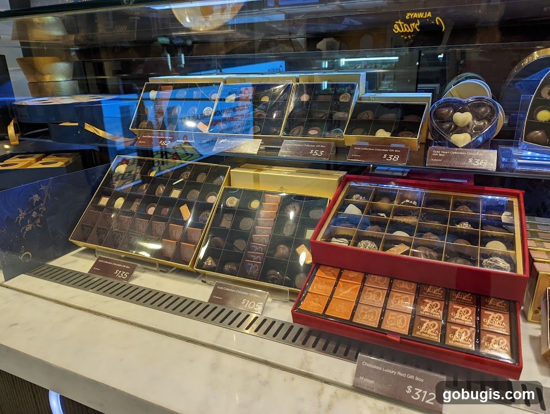 Assortment of Chocolates in Gift Boxes