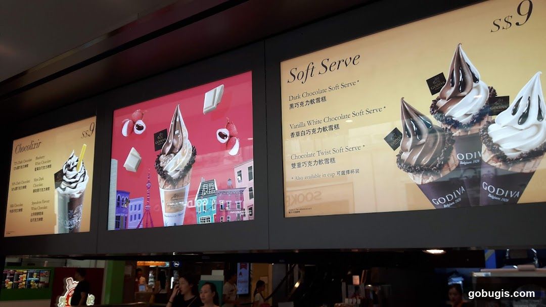Godiva Soft Serve Menu
