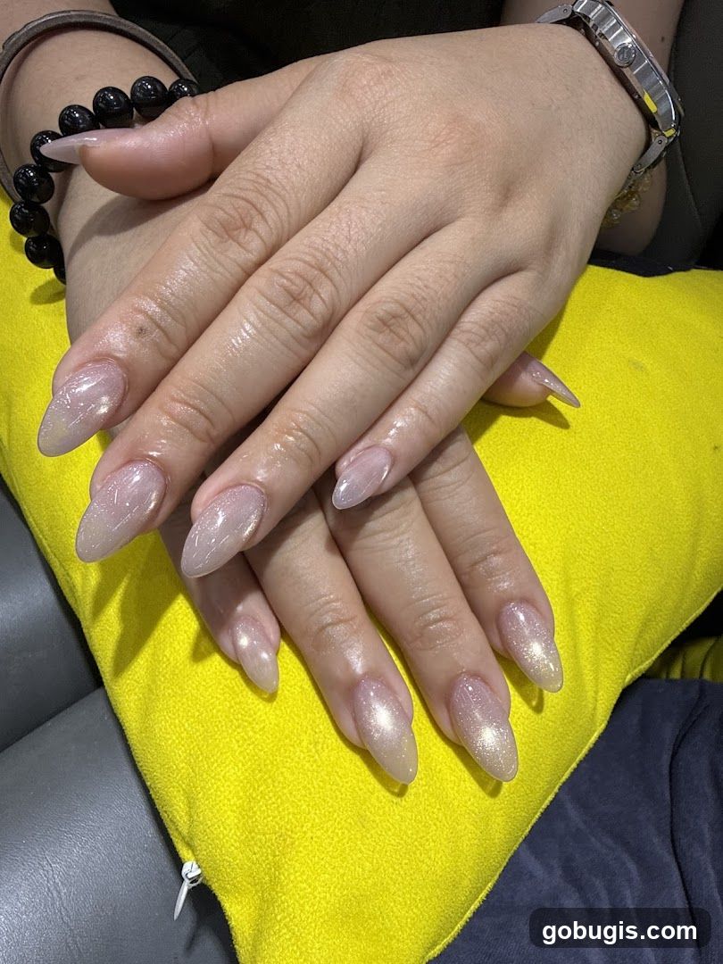 Woman's Hands with Ombre Nails