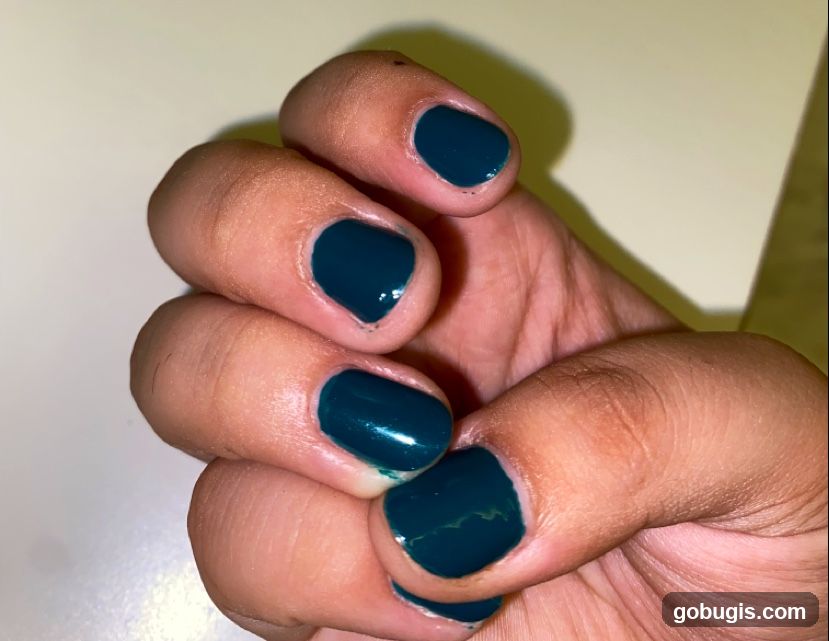 Dark Teal Nails
