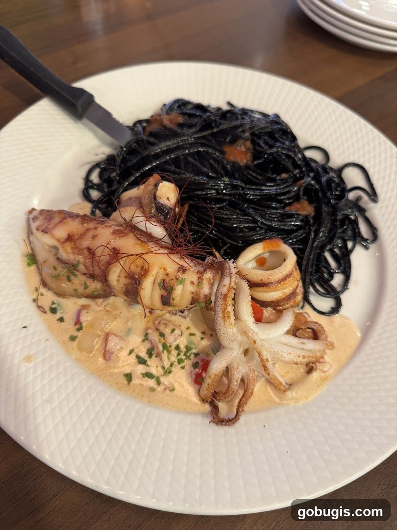 Squid Ink Pasta with Calamari