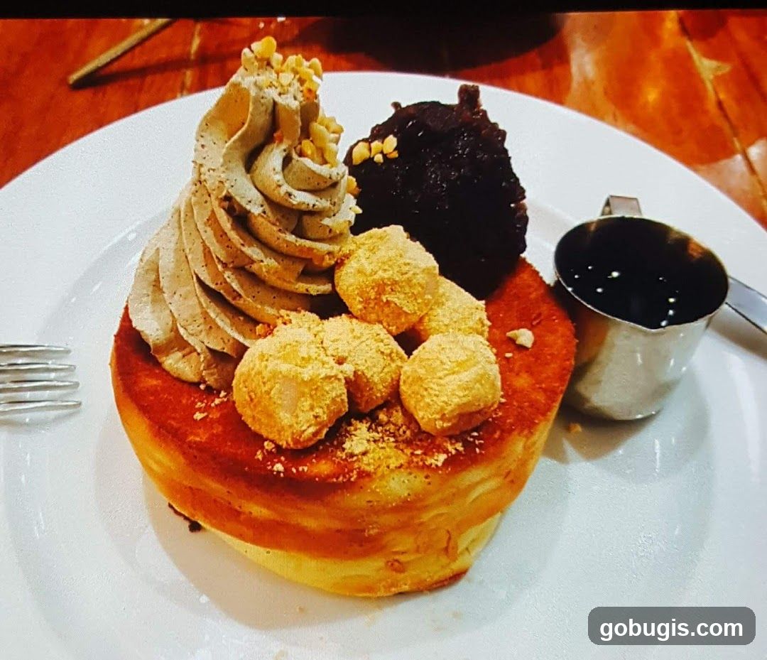 Dessert with Whipped Cream and Red Bean Paste