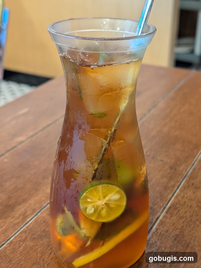 Iced Tea with Lime and Mint