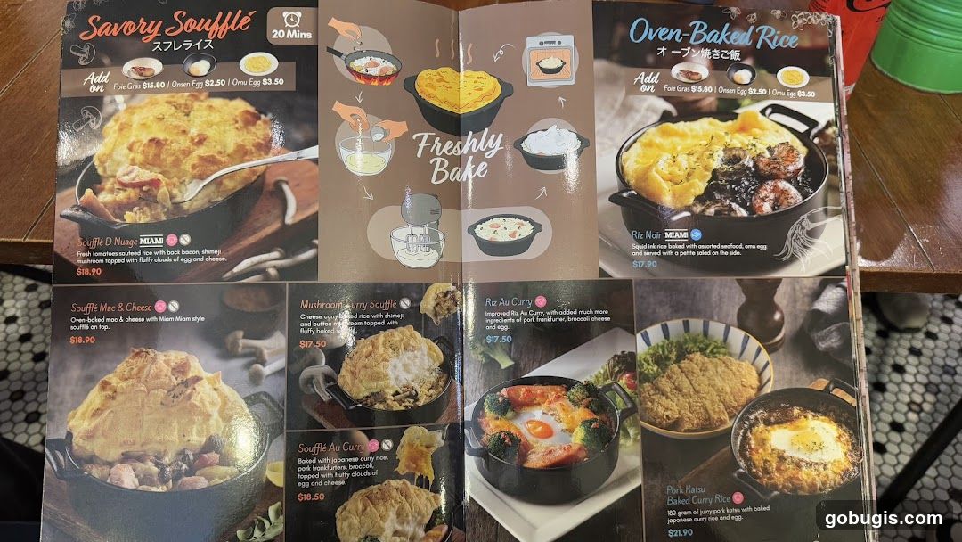 Savory Soufflé & Oven-Baked Rice Menu