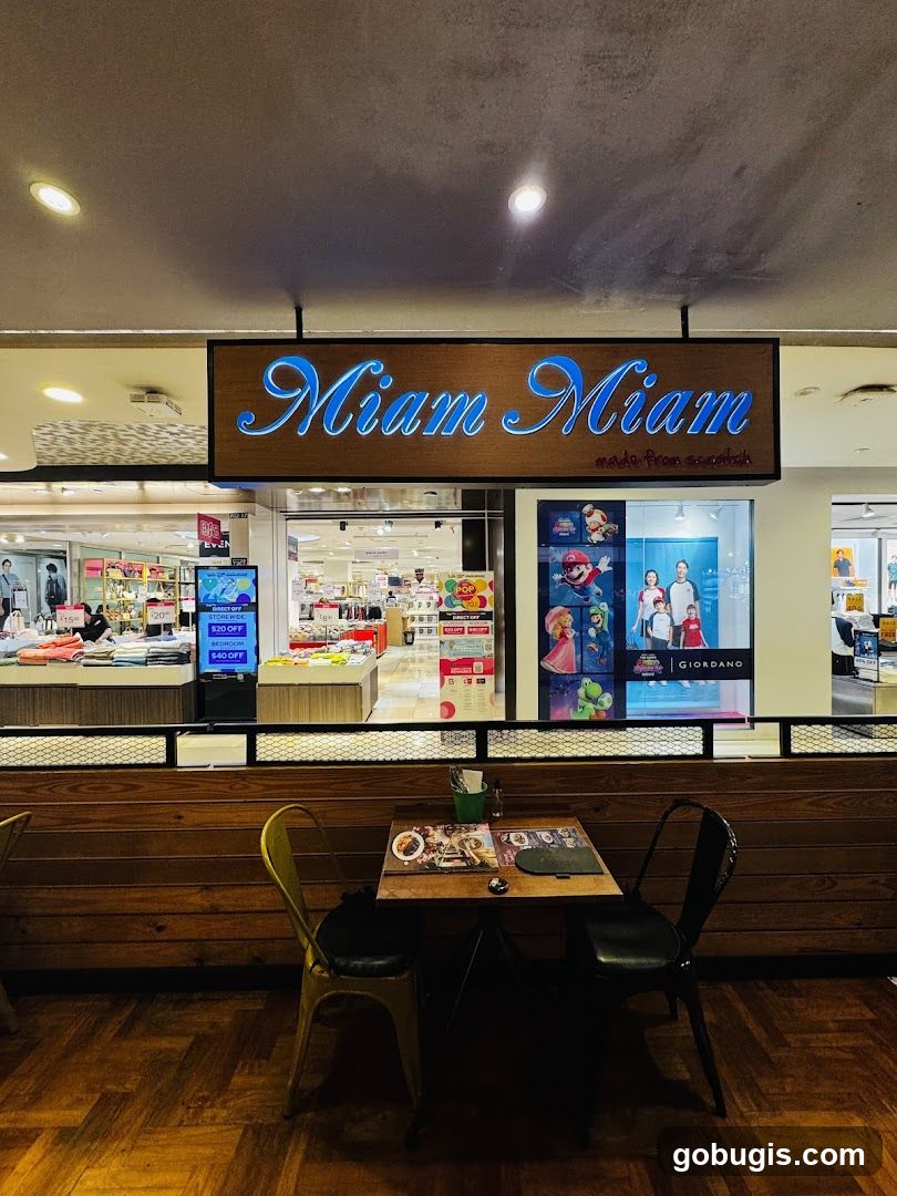 Restaurant Interior with Signage