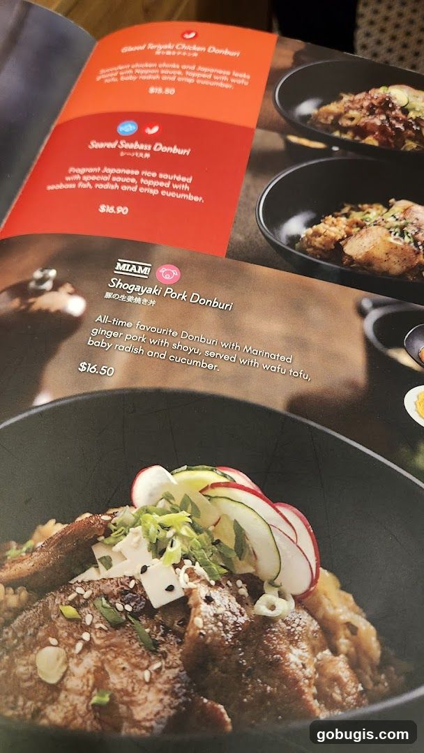 Donburi Menu