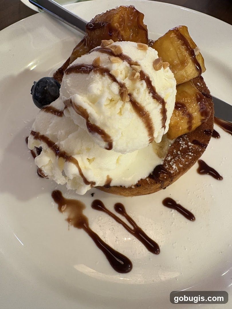Dessert with Ice Cream and Fruit