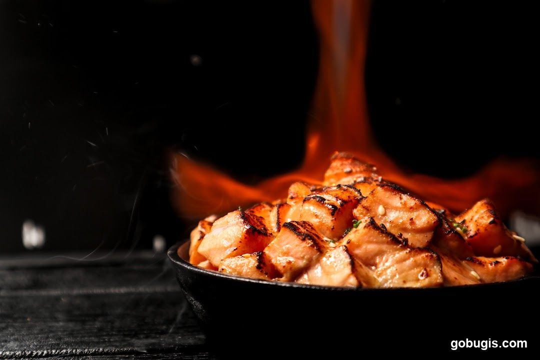 Flaming Salmon Bites