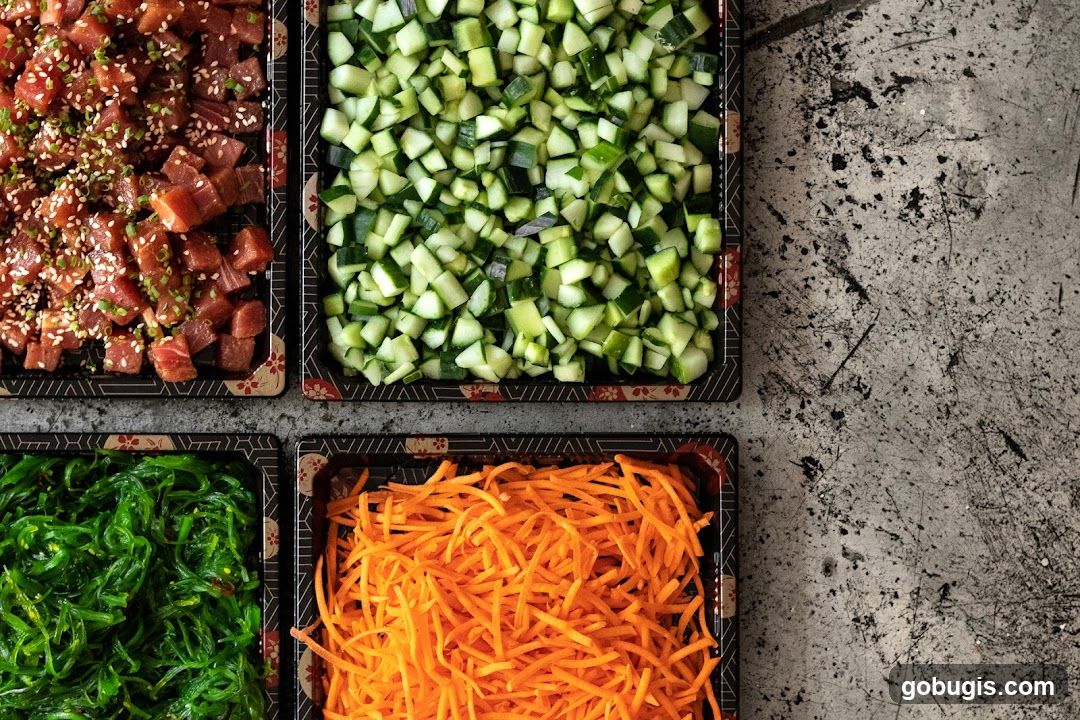 Four containers of ingredients