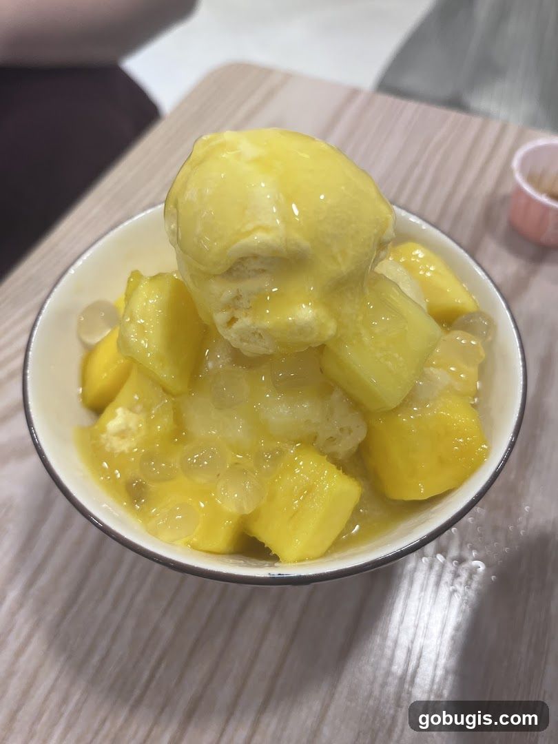 Mango Shaved Ice Dessert