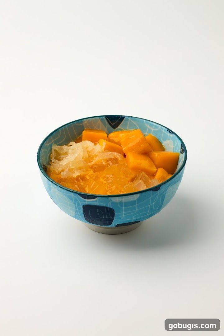 Mango dessert in a bowl