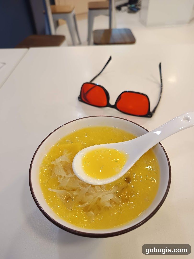 Dessert with Spoon and Glasses