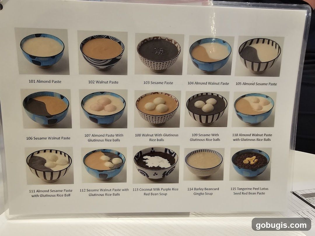 Dessert Menu