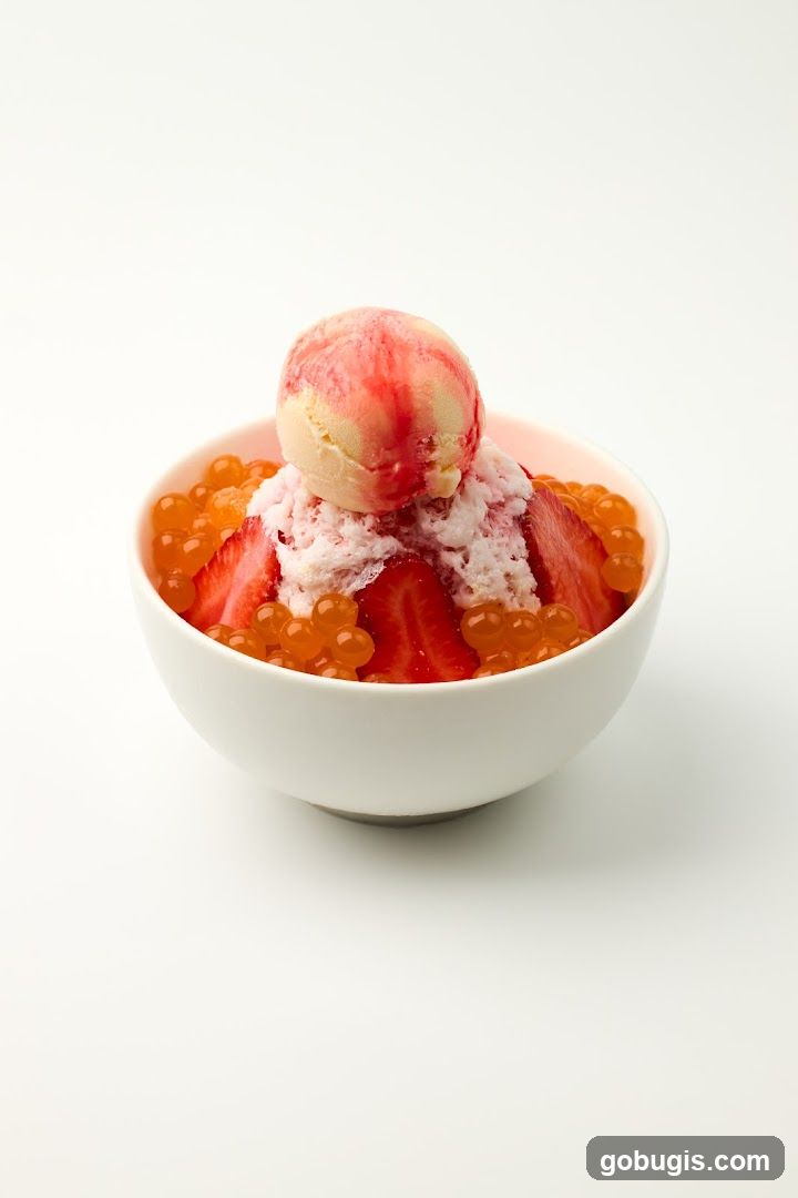Strawberry and Ice Cream Dessert