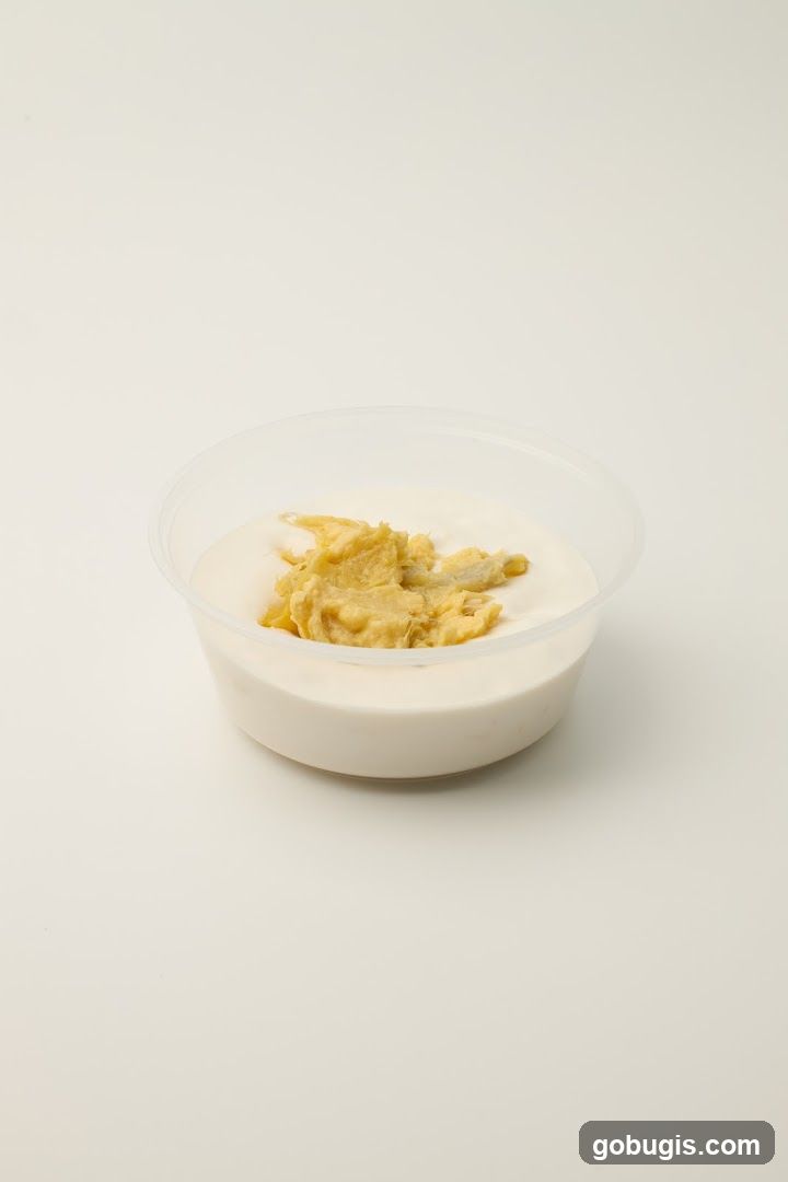 Dessert in a plastic container
