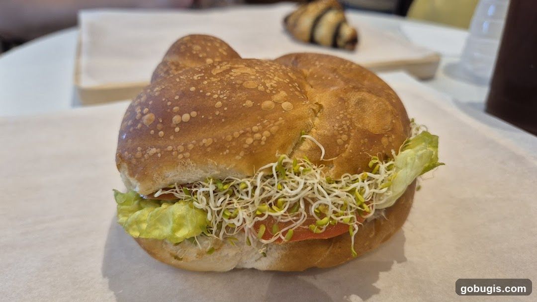 Sandwich with Sprouts and Tomato