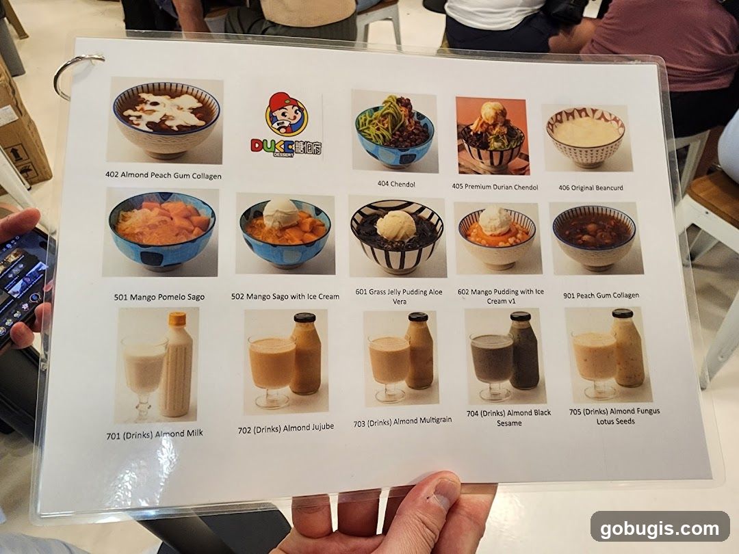 Dessert Menu