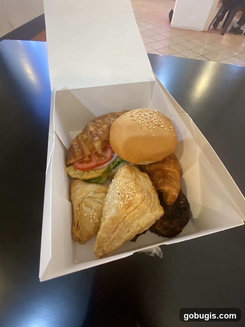 Assorted Pastries and Sandwich