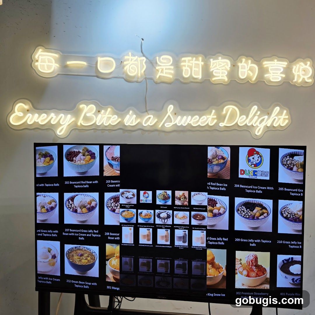 Dessert Menu Display