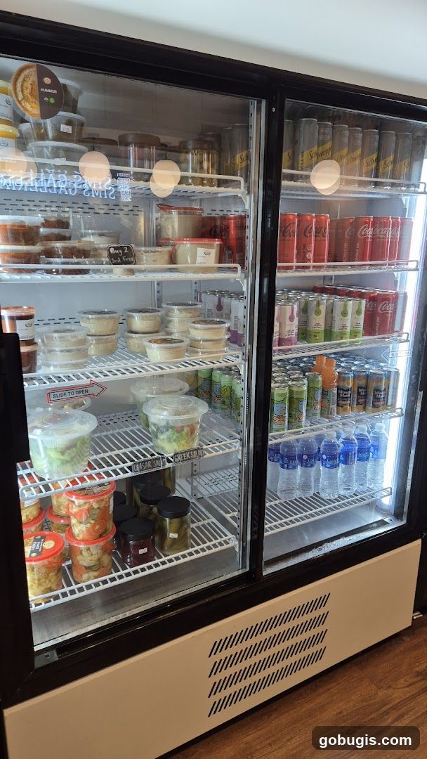 Refrigerated Display Case with Food and Drinks