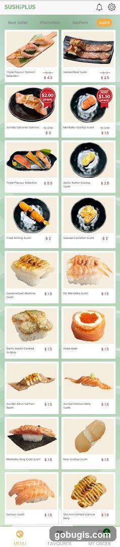 SushiPlus Menu