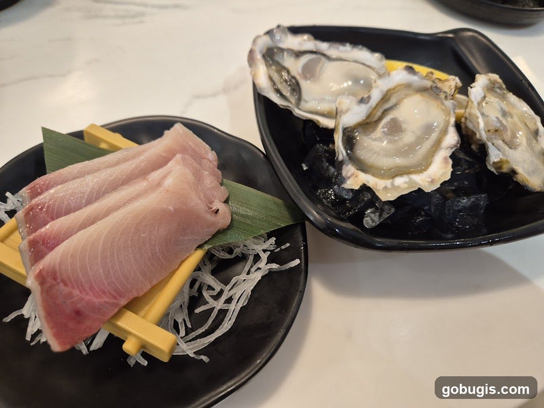 Sashimi and Oysters
