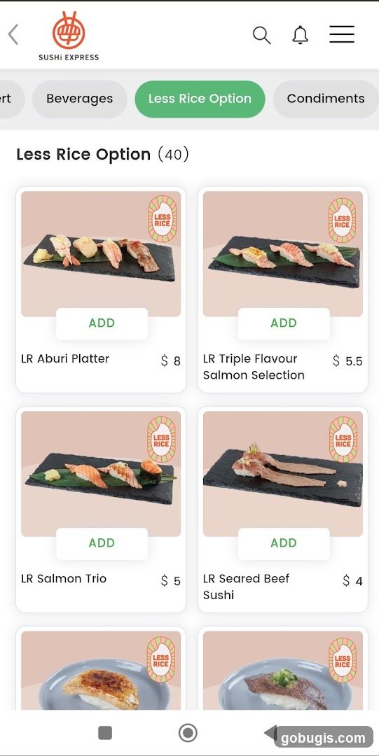 Sushi Express - Less Rice Option