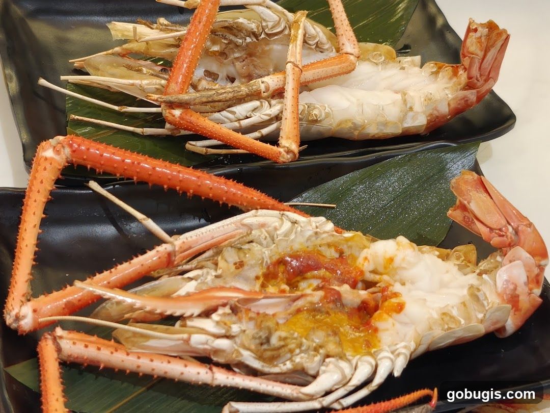 Cooked Prawns on Plates