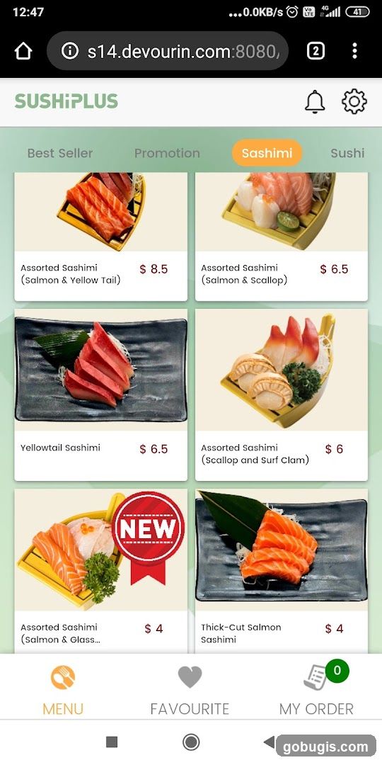 SUSHIPLUS Sashimi Menu