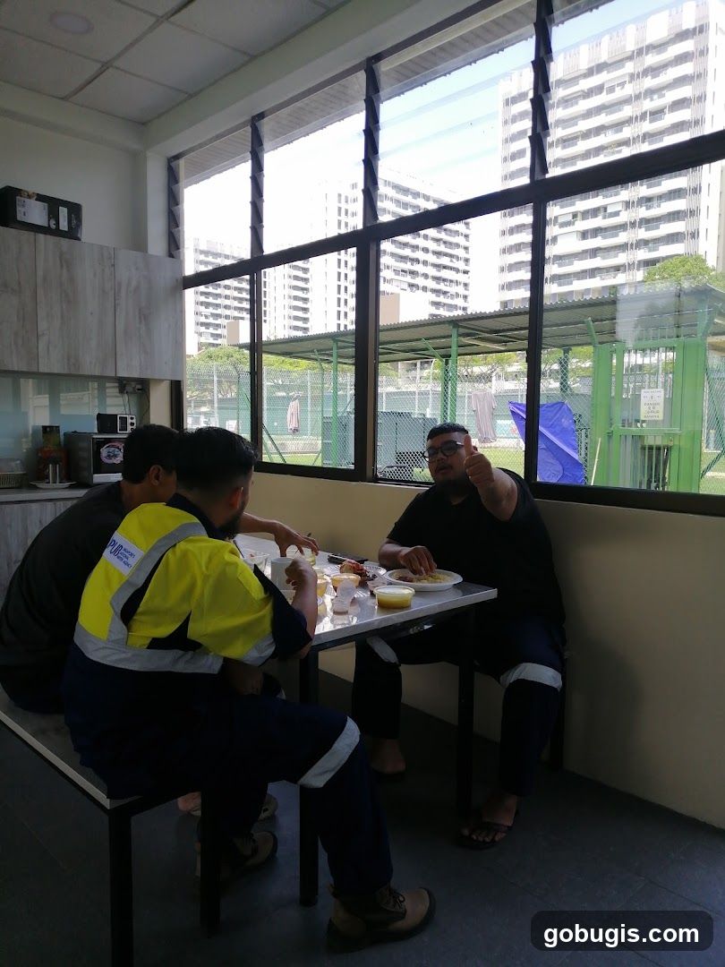 People eating at a table