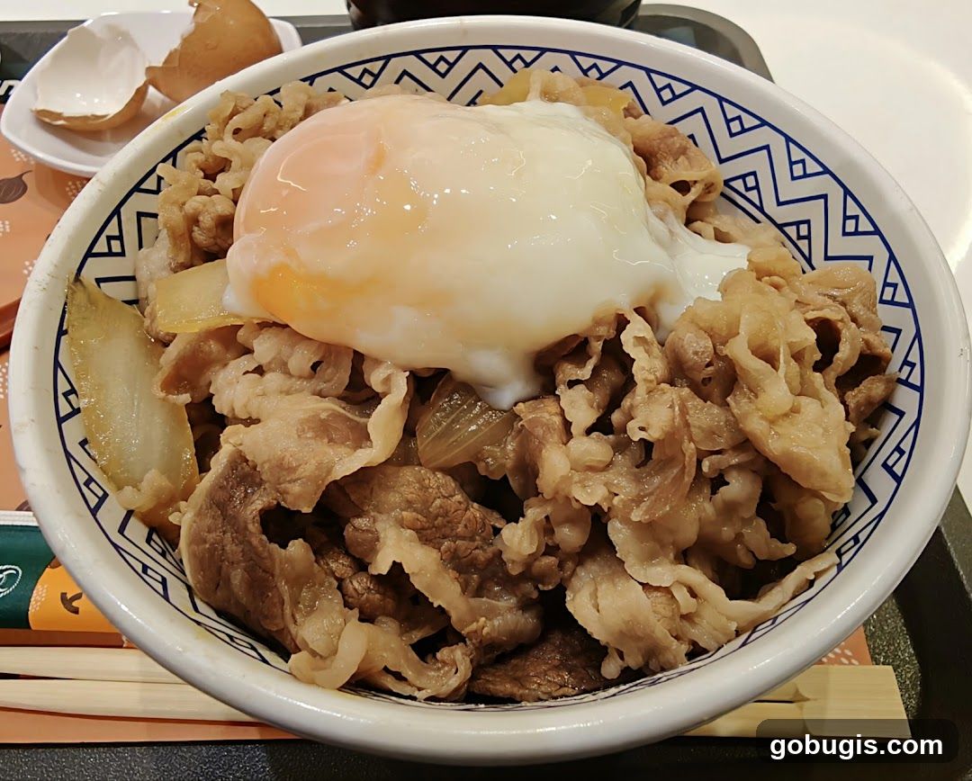 Beef bowl with egg