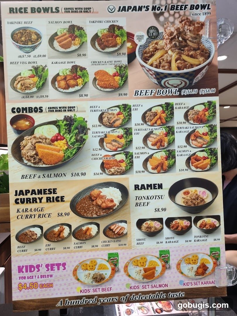 Japan's No.1 Beef Bowl Menu
