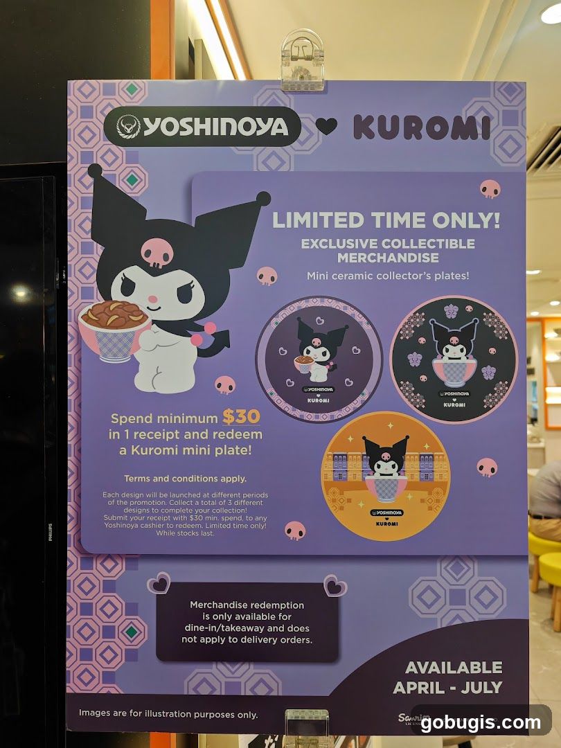 Yoshinoya x Kuromi Collectible Merchandise Promotion