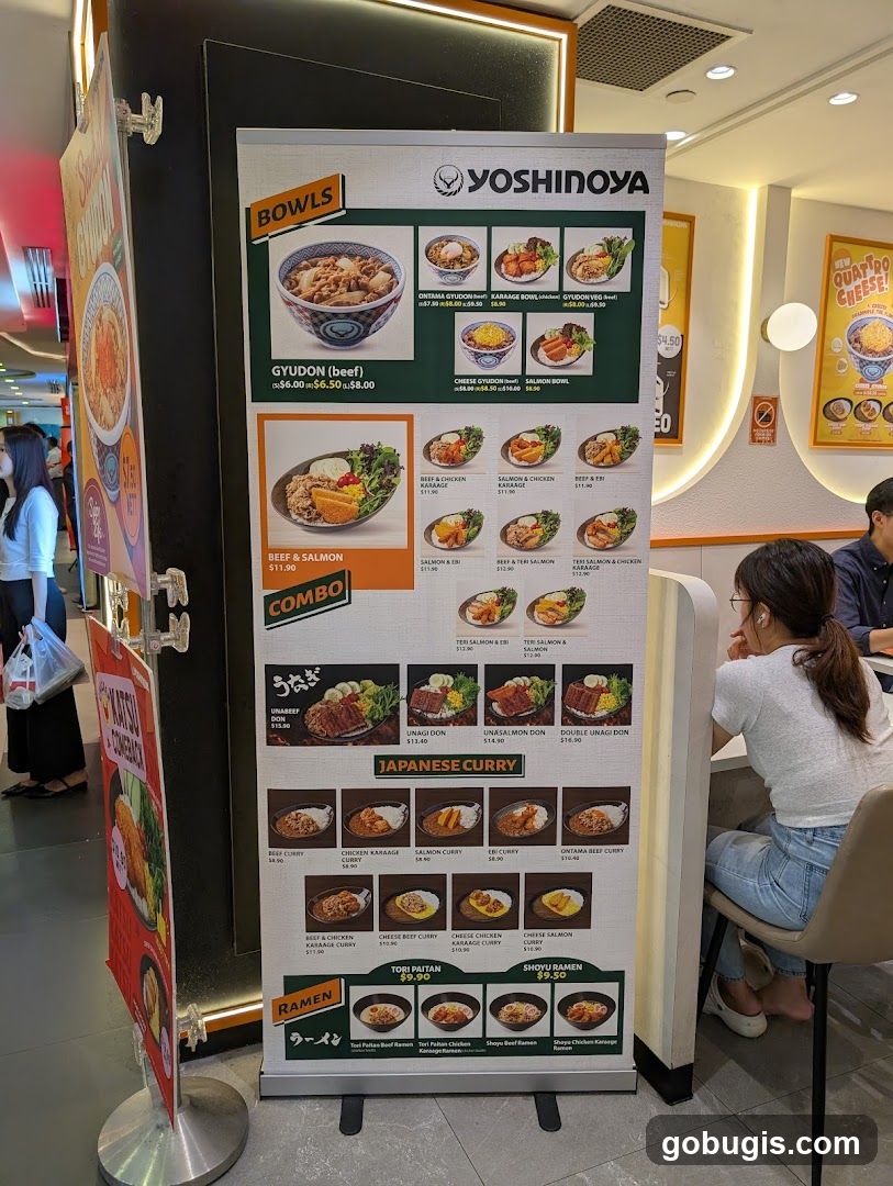 Yoshinoya Menu