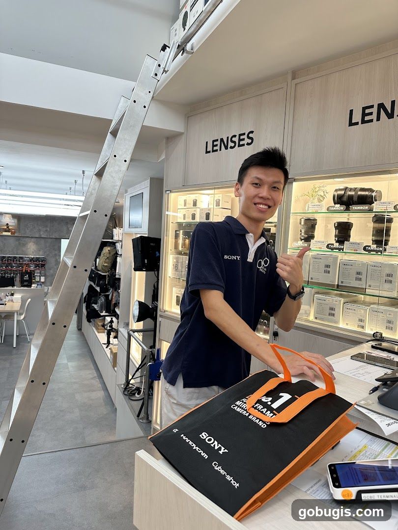 Man in Camera Store