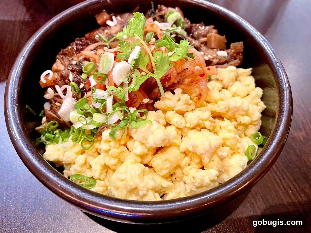 Scrambled Egg and Meat Bowl