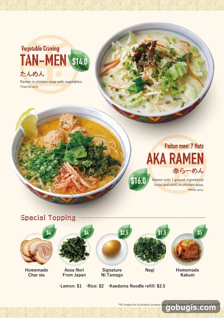 Ramen Menu