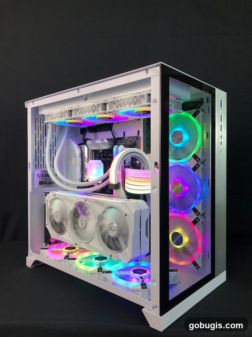 Custom White PC Build with RGB Lighting