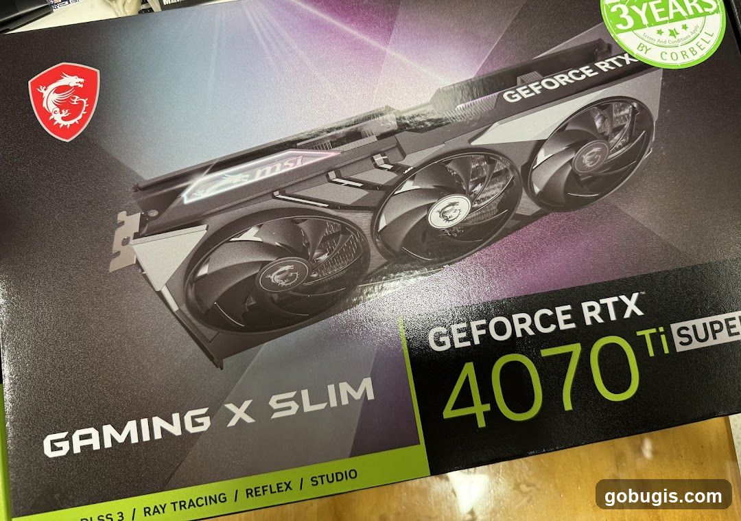 MSI GeForce RTX 4070 Ti Gaming X Slim Graphics Card Box
