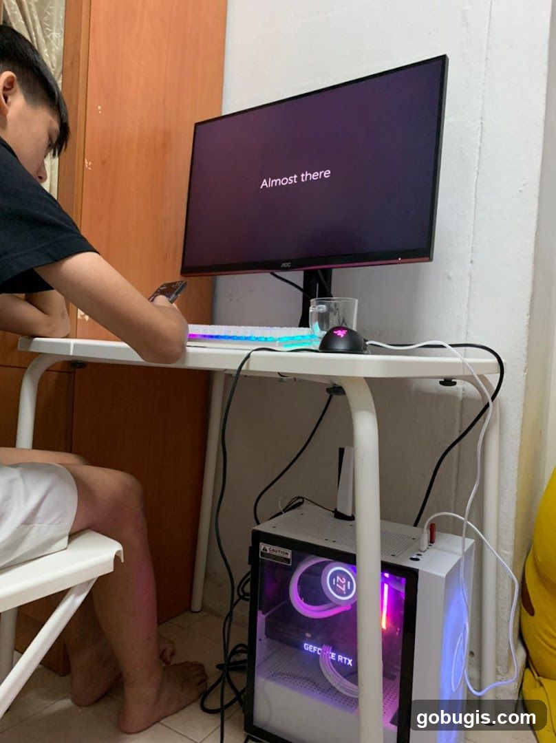 Person using a computer