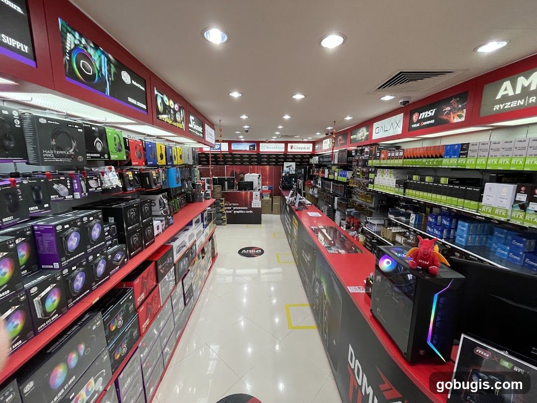 Computer Parts Store Interior